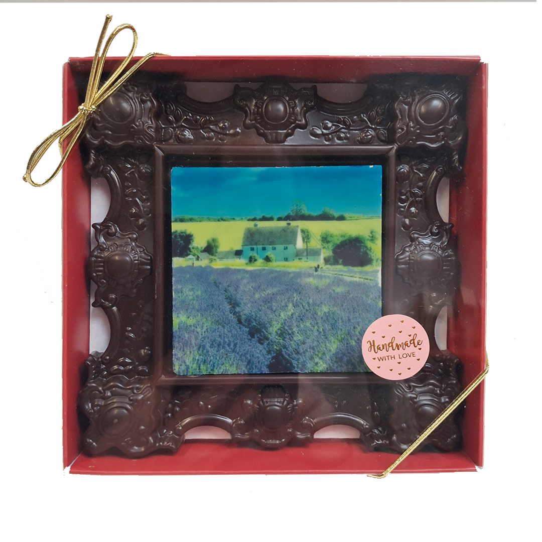 Edible Chocolate Lavender Field Art Gluten Free