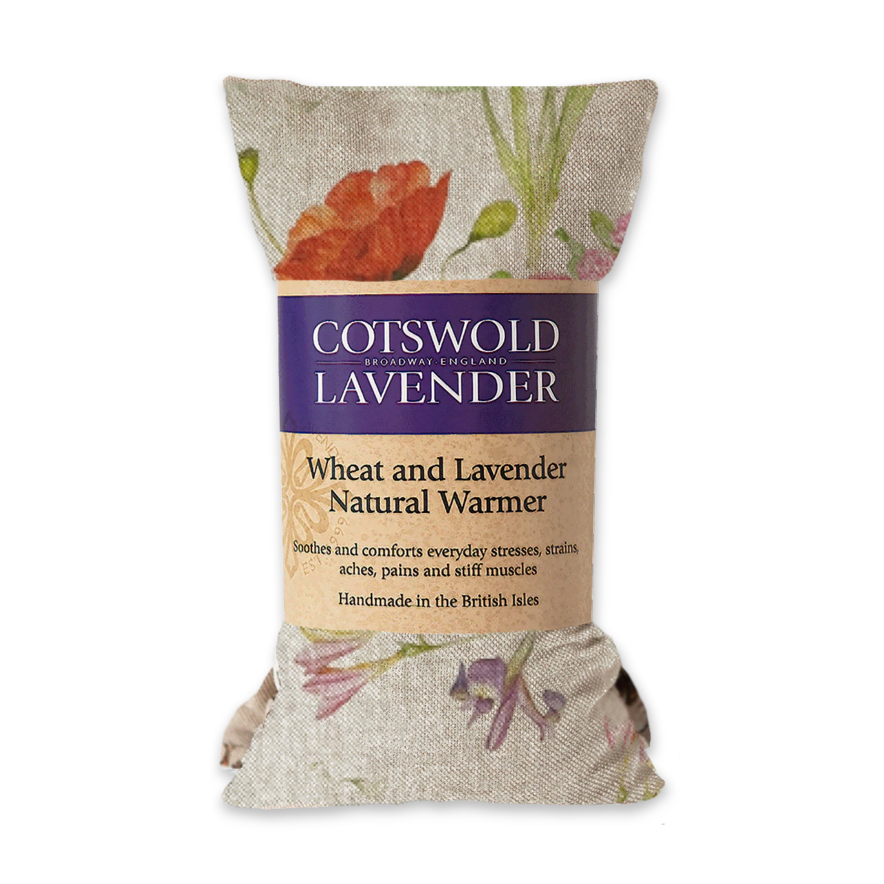 Wildflower Print Lavender and Wheat Linen Warmer