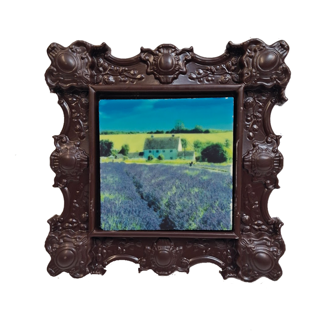 Edible Chocolate Lavender Field Art Gluten Free