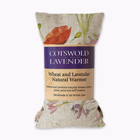 Wildflower Print Lavender and Wheat Linen Warmer