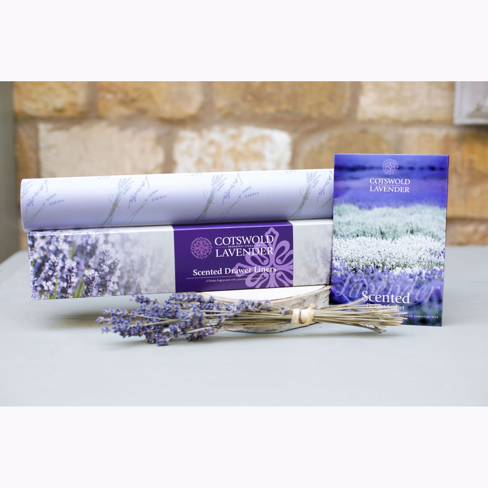 Lavender Drawer Liners Cotswold Lavender